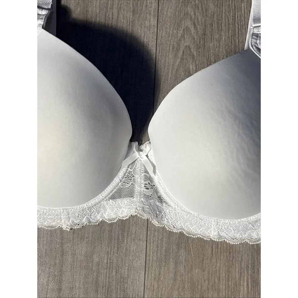 Prima Valentina Underwire Padded Push Up Bra 42D White NWOT